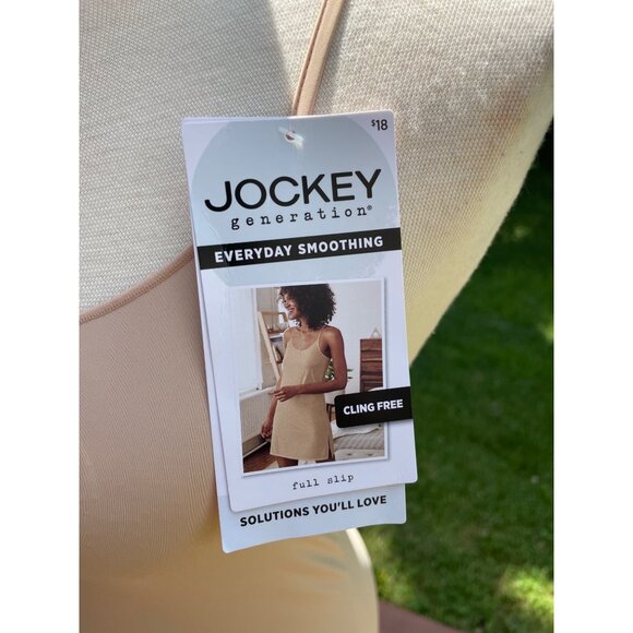 Jockey Generation Womens Everyday Smoothing Full Slip Dress Beige S Cling Free A - Picture 2 of 9